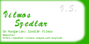 vilmos szedlar business card